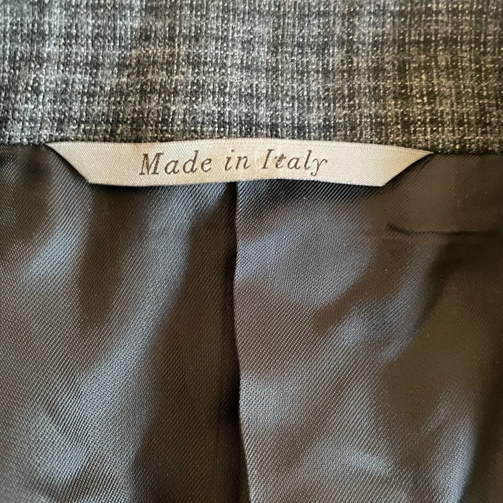 CANALI Made‎ in Italy Crosshatch Check Stretch Wool Jacket in Grays 40 R $1895